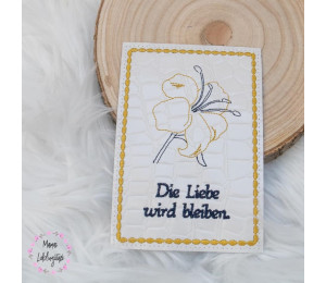ITH Postkarte - Trauerkarte Die Liebe wird bleiben